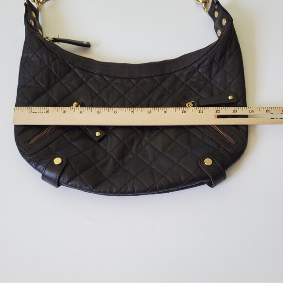 Tanner Vintage Quilted Italian Leather Hobo Bag Boho Hippie Western 80s 90s - Picture 7 of 16